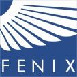 Fenix Logo in White and Blue Color